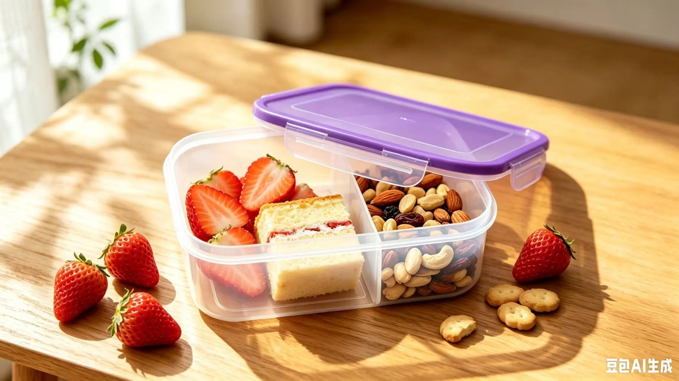 2-Compartment Snack Container Scene