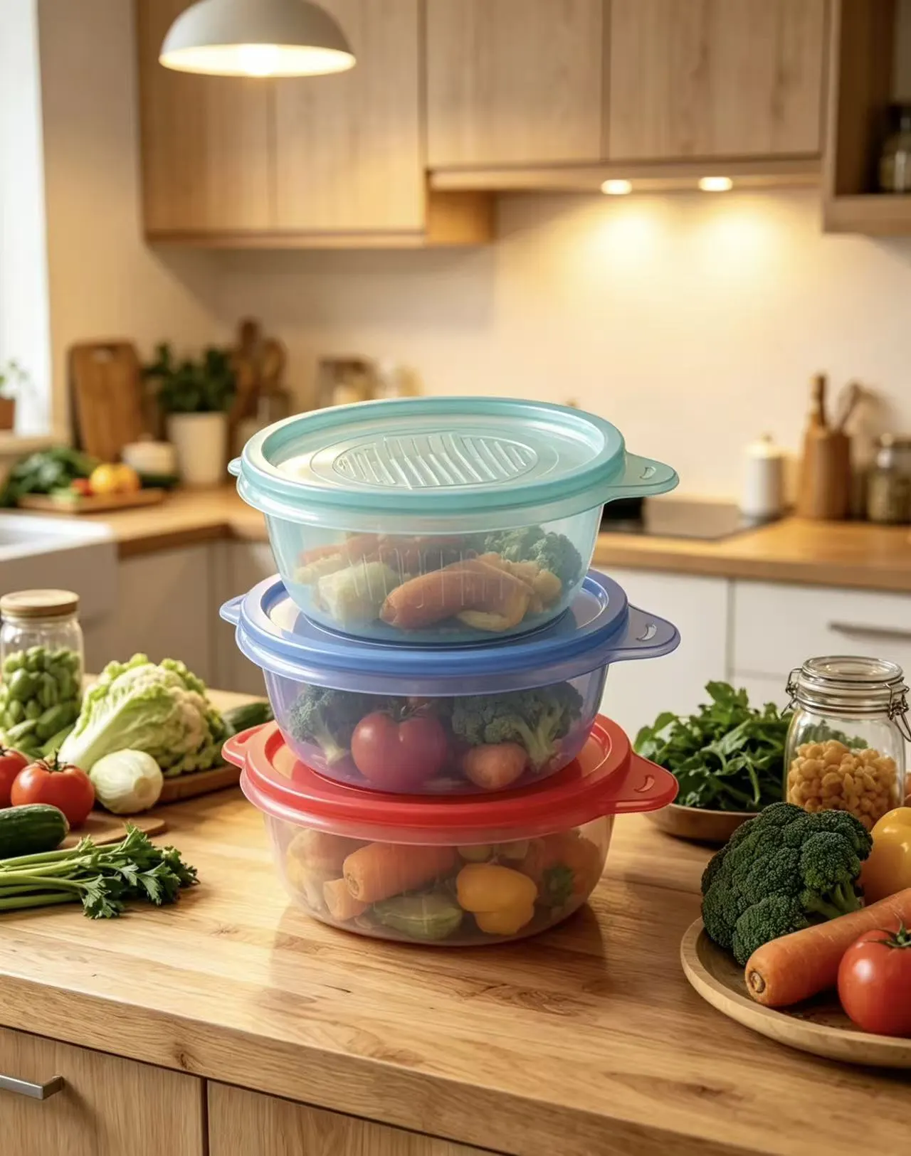 Round Microwave Container Scene