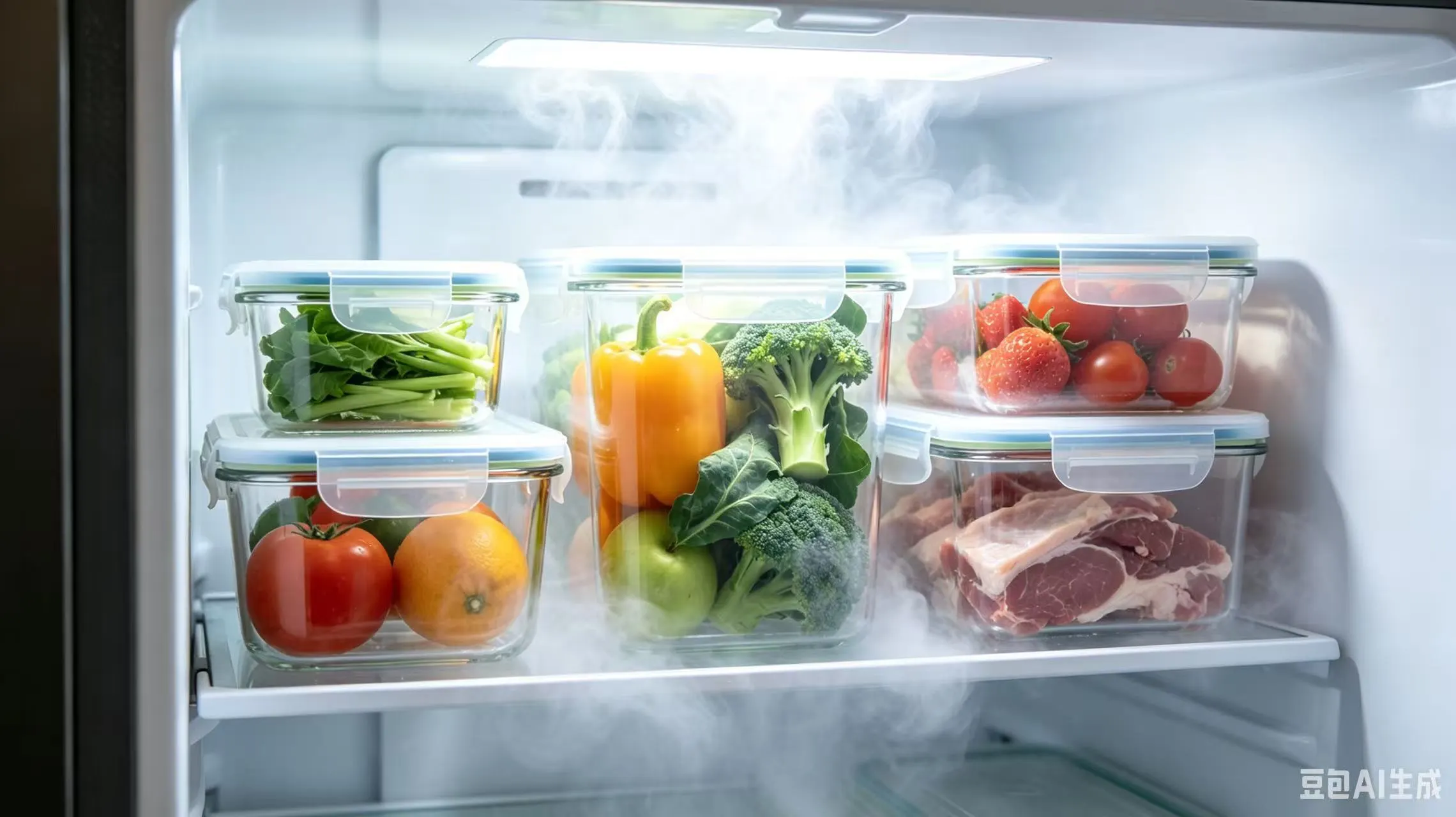 Freezing food with containers