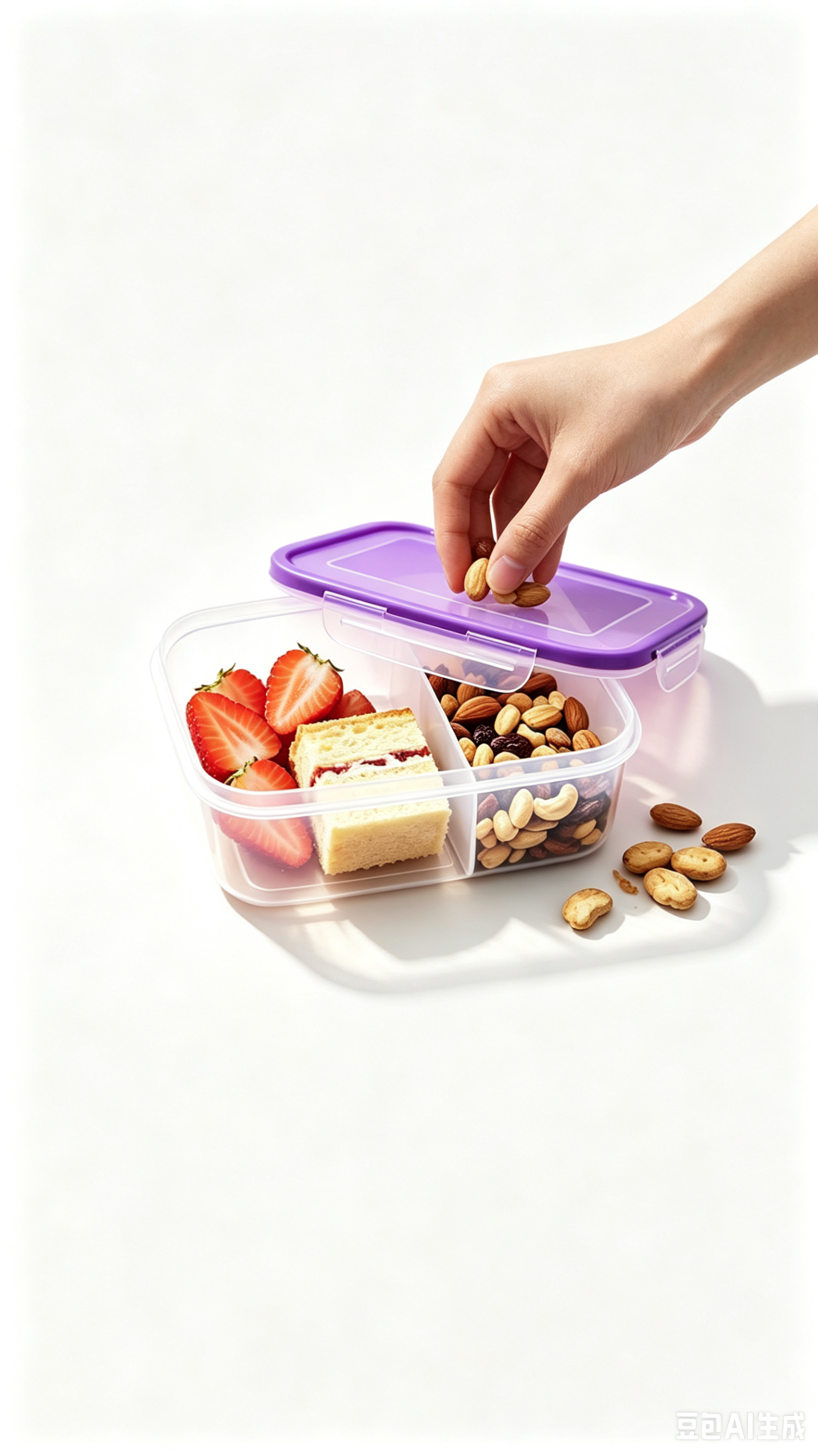2-Compartment Snack Container Hover