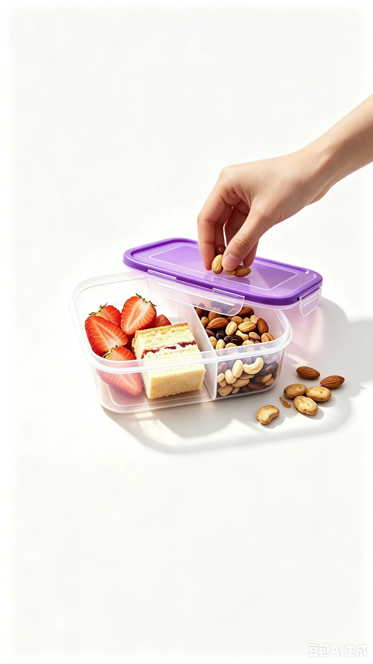 2-Compartment Snack Container Hover